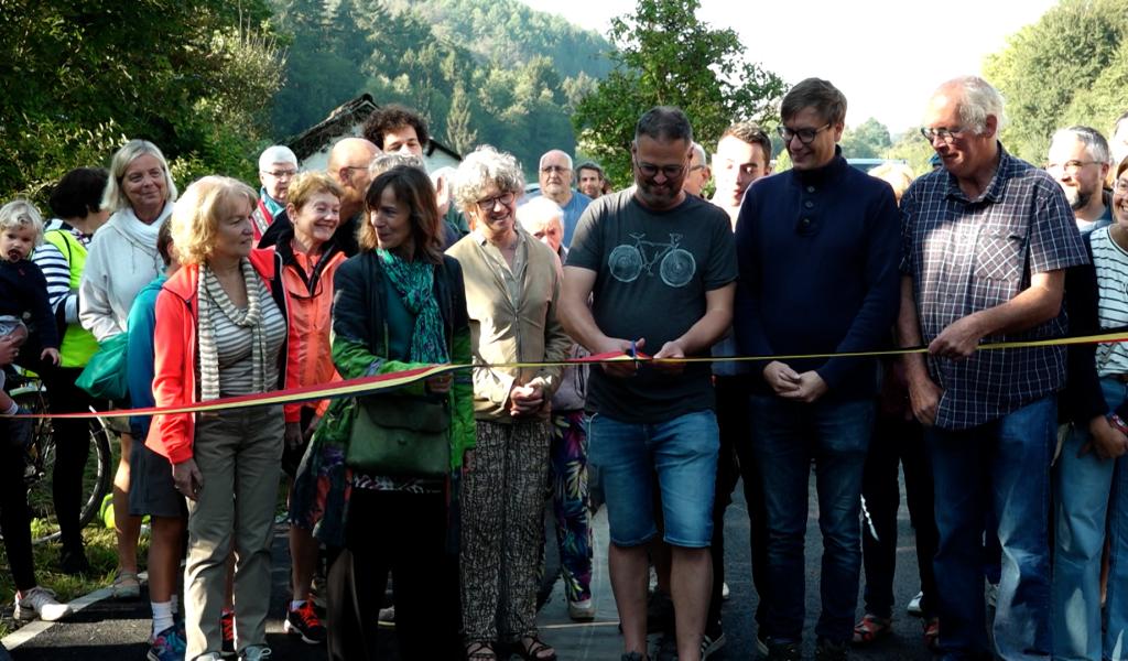 Les premiers cyclistes et piétons ont emprunté le tronçon gesvois du ViciGal