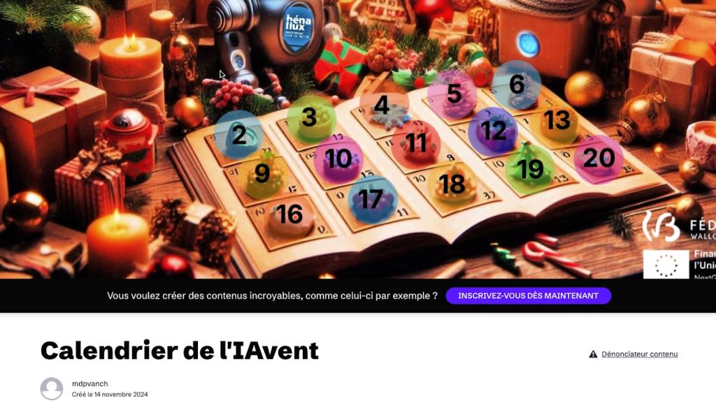 Enseignement: un calendrier de l’IAvent