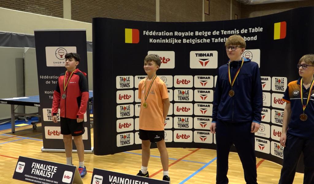 13 médailles dont sept en or pour nos jeunes pongistes aux championnats de Belgique