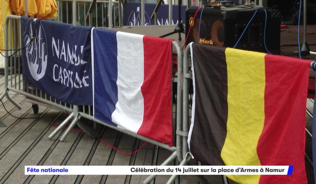 Célébration du 14 juillet sur la place d’Armes à Namur