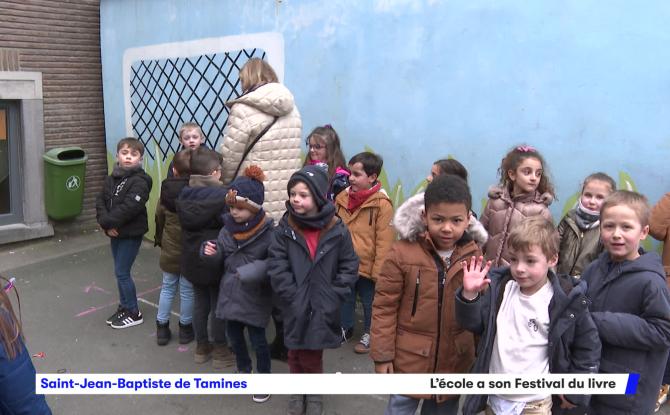 A  Tamines le Festival du livre enchante les élèves de l'école Saint-Jean-Baptiste
